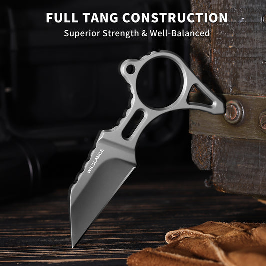 Draxium | Full Tang DC53 Blade | Titanium PVD Finish | Kydex Sheath | IB-04