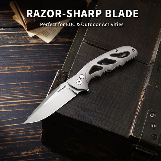 Ti-Drift | Button Lock | D2 Blade & Titanium Handle | TA-01