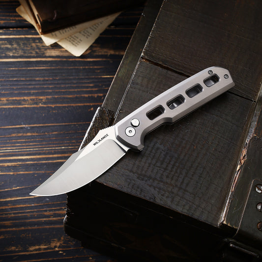 Ti-Tidal | Button Lock | D2 Blade & Titanium Handle | TX-02