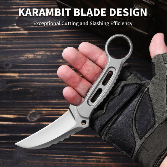 Talon | Full Tang DC53 Blade | Titanium PVD Finish | Kydex Sheath | IB-03