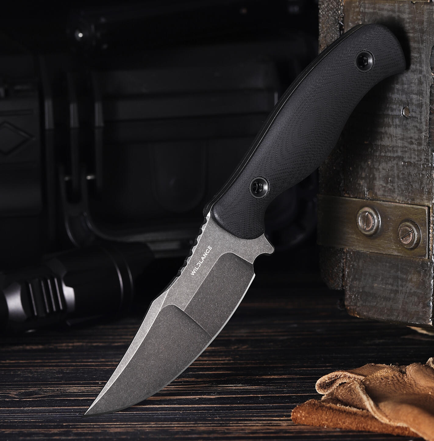 EDC Fixed Blade Knife with Sheath, Camping Knife Fixed Blade 3.9" Outdoor Survival Blade with Full Tang Hunting Knives with Black G10 Handle for Men Women FB-02
