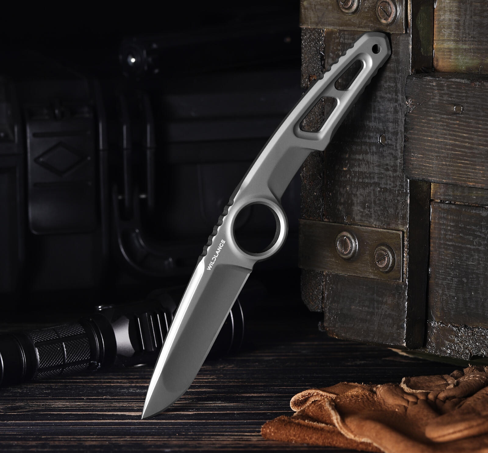 EDC Fixed Blade Knife with Sheath, Camping Knife Fixed Blade 3.2" DC53 steel Outdoor Survival Blade Full Tang Hunting Knives for Men Women IB-03