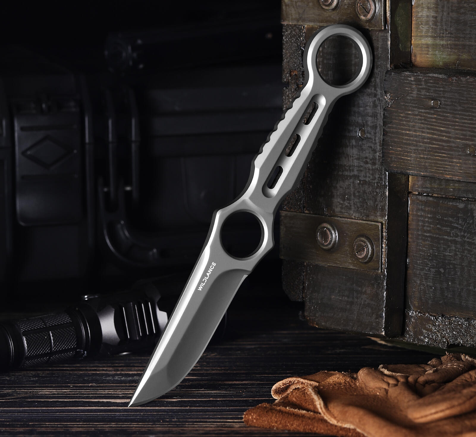 EDC Fixed Blade Knife with Sheath, Camping Knife Fixed Blade 2.2" Outdoor Survival Blade Full Tang Hunting Knives for Men Women IB-04