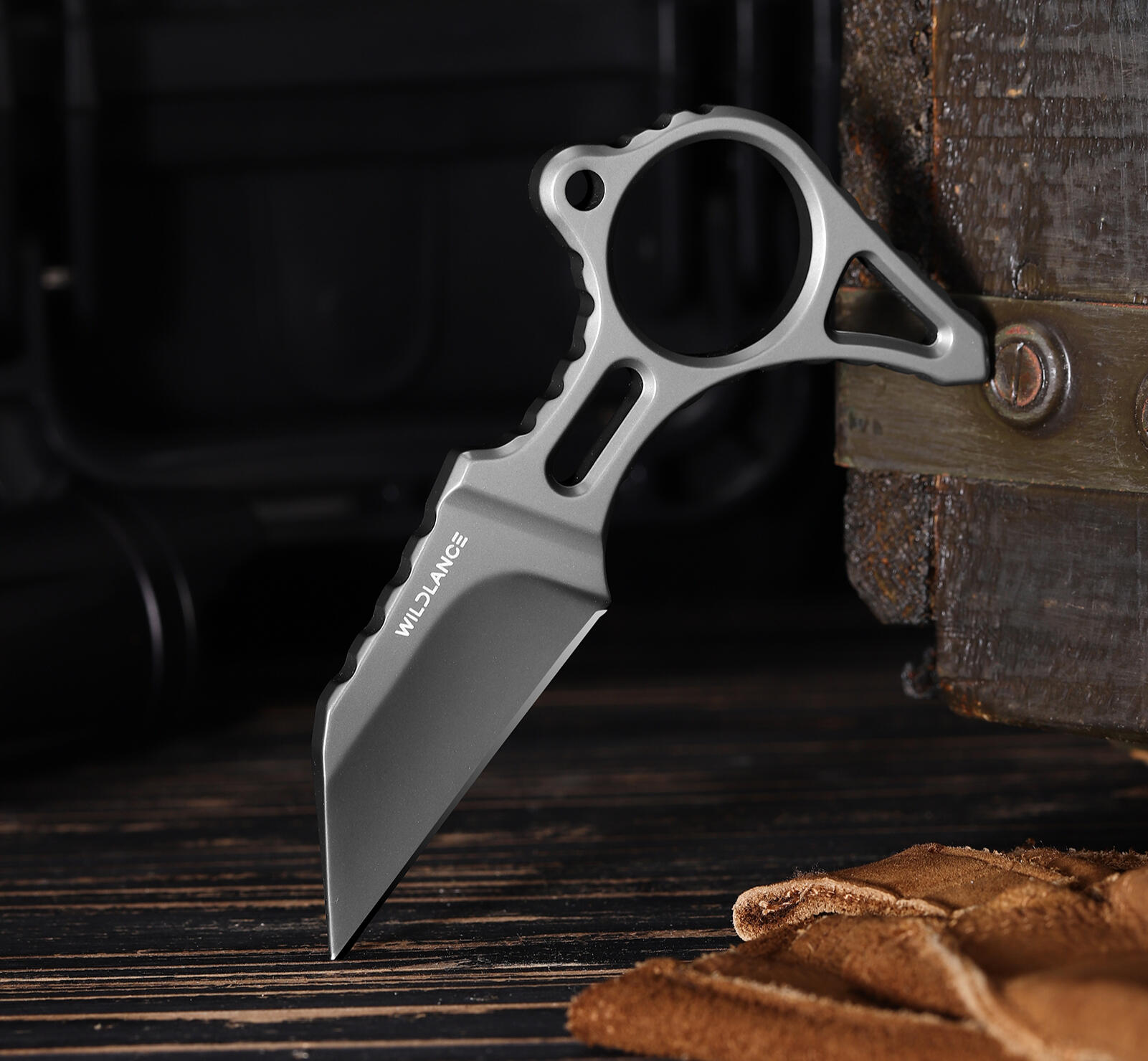 EDC Fixed Blade Knife with Sheath, Camping Knife Fixed Blade 3.2" DC53 steel Outdoor Survival Blade Full Tang Hunting Knives for Men Women IB-03