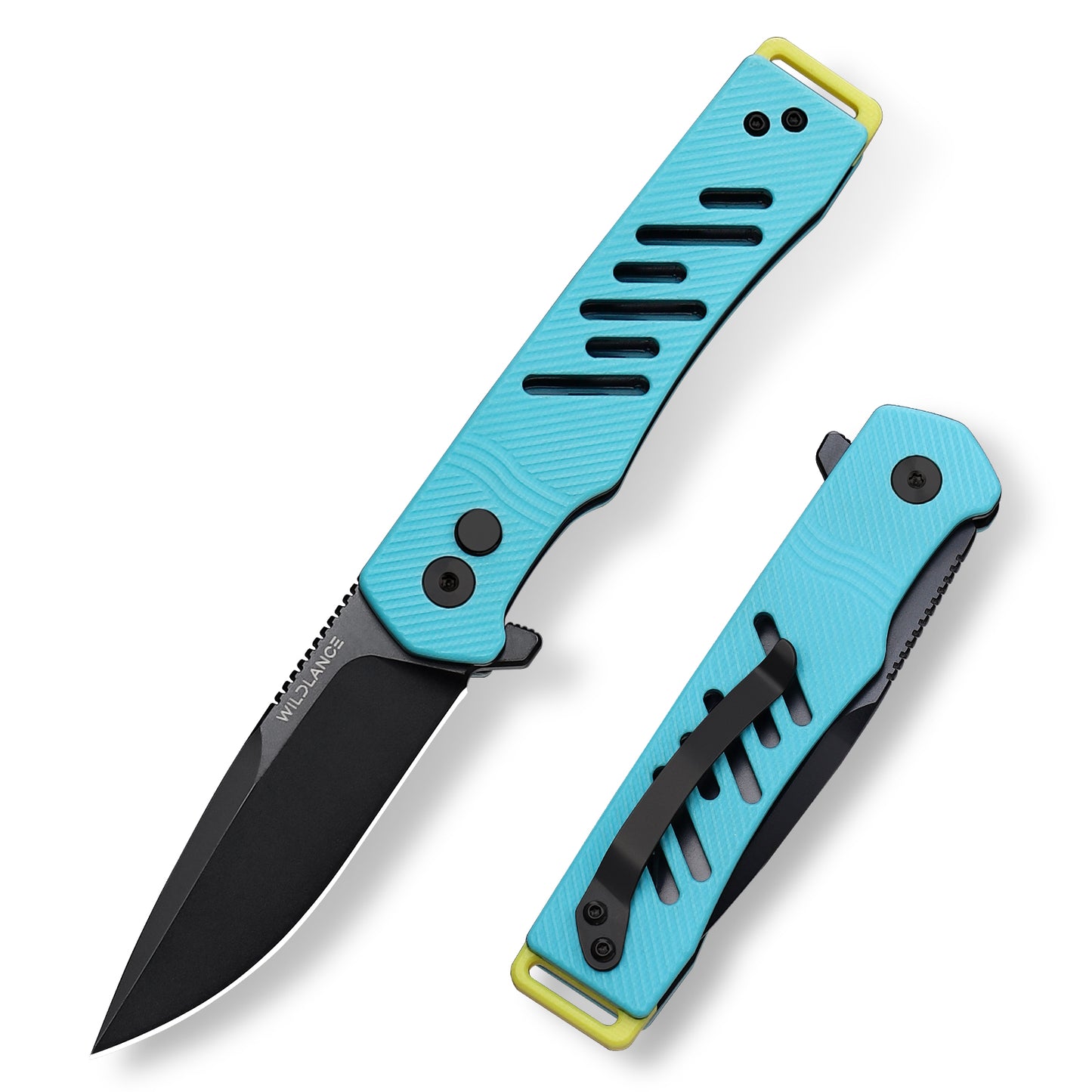 Azul | Button Lock | D2 Blade & Tiffany Blue G10 Handle | AZUL-01