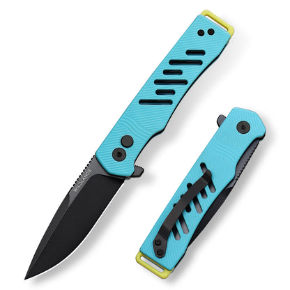 Azul | Button Lock | D2 Blade & Tiffany Blue G10 Handle | AZUL-01