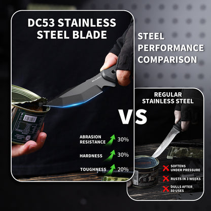 Tecton | DC53 Blade & Black G10 Handle | Black Titanium PVD | FB-01
