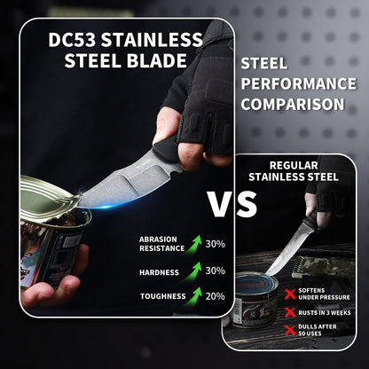Vantor | DC53 Blade & Black G10 Handle | Stonewash Finish | FB-02