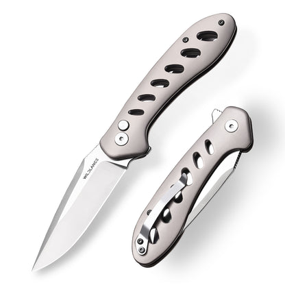 Ti-Flash | Button Lock | D2 Blade & Titanium Handle | TA-03