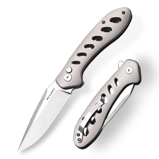 Ti-Flash | Button Lock | D2 Blade & Titanium Handle | TA-03
