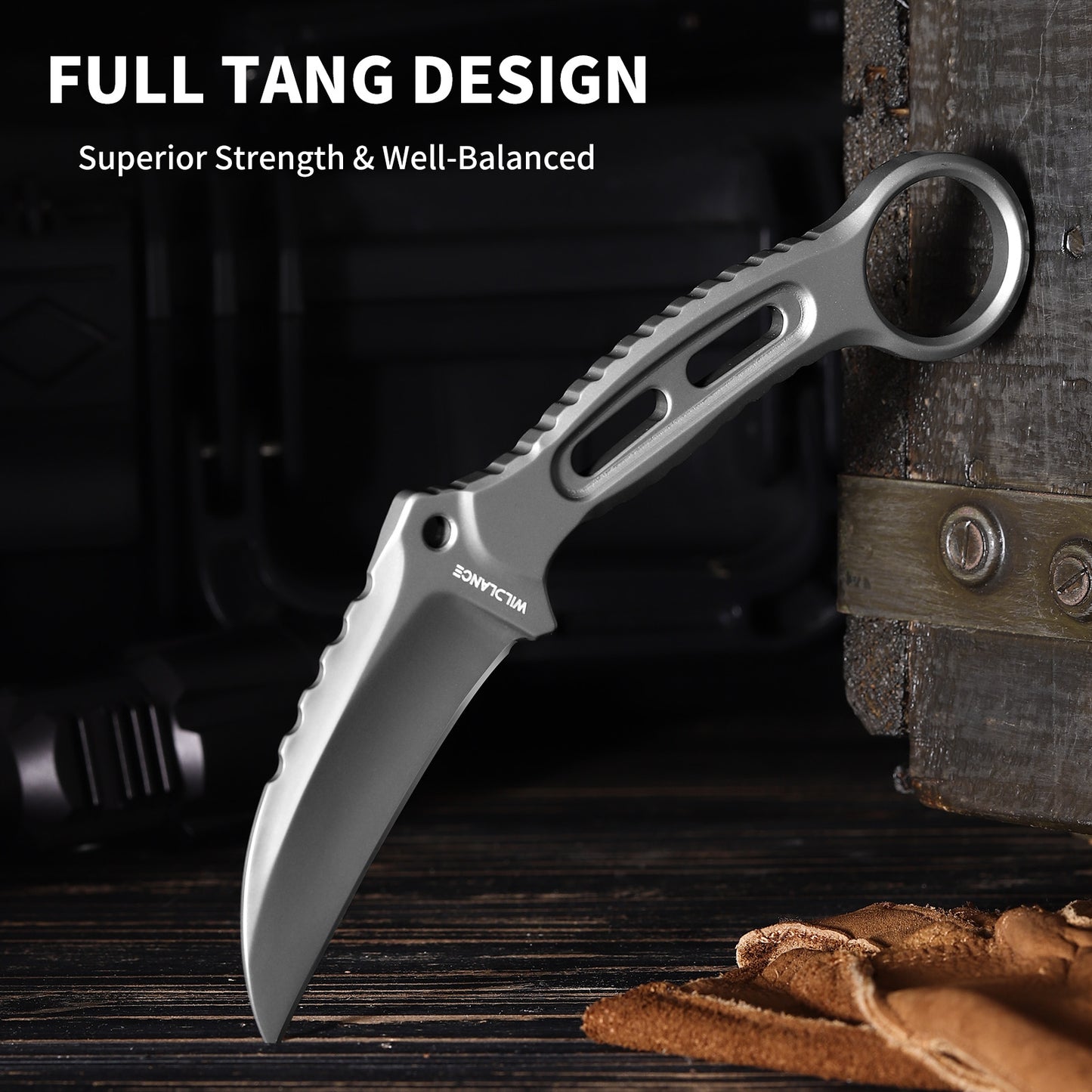 Talon | Full Tang DC53 Blade | Titanium PVD Finish | Kydex Sheath | IB-03
