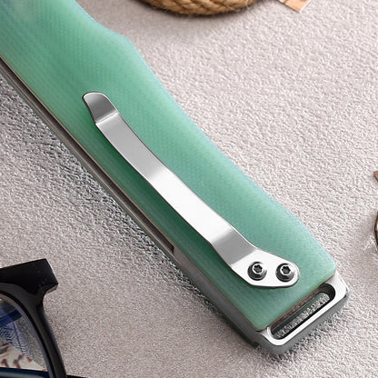 Vesta | Button Lock | D2 Blade & G10 Handle | VE-02