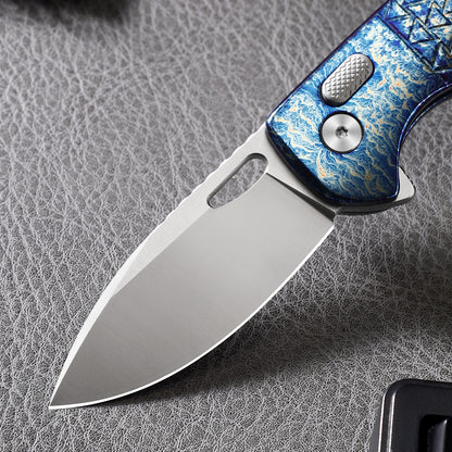 Pallas | Top Liner Lock | D2 Blade & Flamed Titanium Handle | PA-01