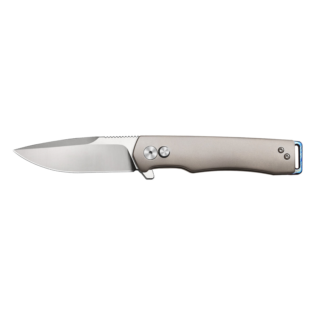 Vesta | Button Lock | D2 Blade & Titanium Handle | VE-03