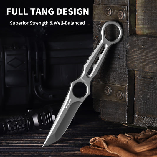 Quorix | Full Tang DC53 Blade | Titanium PVD Finish | Kydex Sheath | IB-01