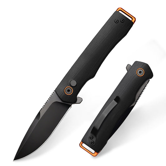 Vesta | Button Lock | D2 Blade & G10 Handle | VE-01