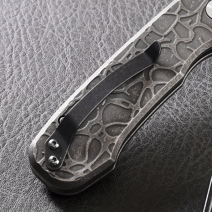Pallas | Top Liner Lock | D2 Blade & Stonewashed Titanium Handle | PA-02