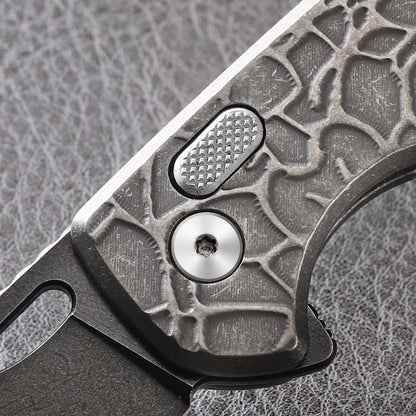 Pallas | Top Liner Lock | D2 Blade & Stonewashed Titanium Handle | PA-02