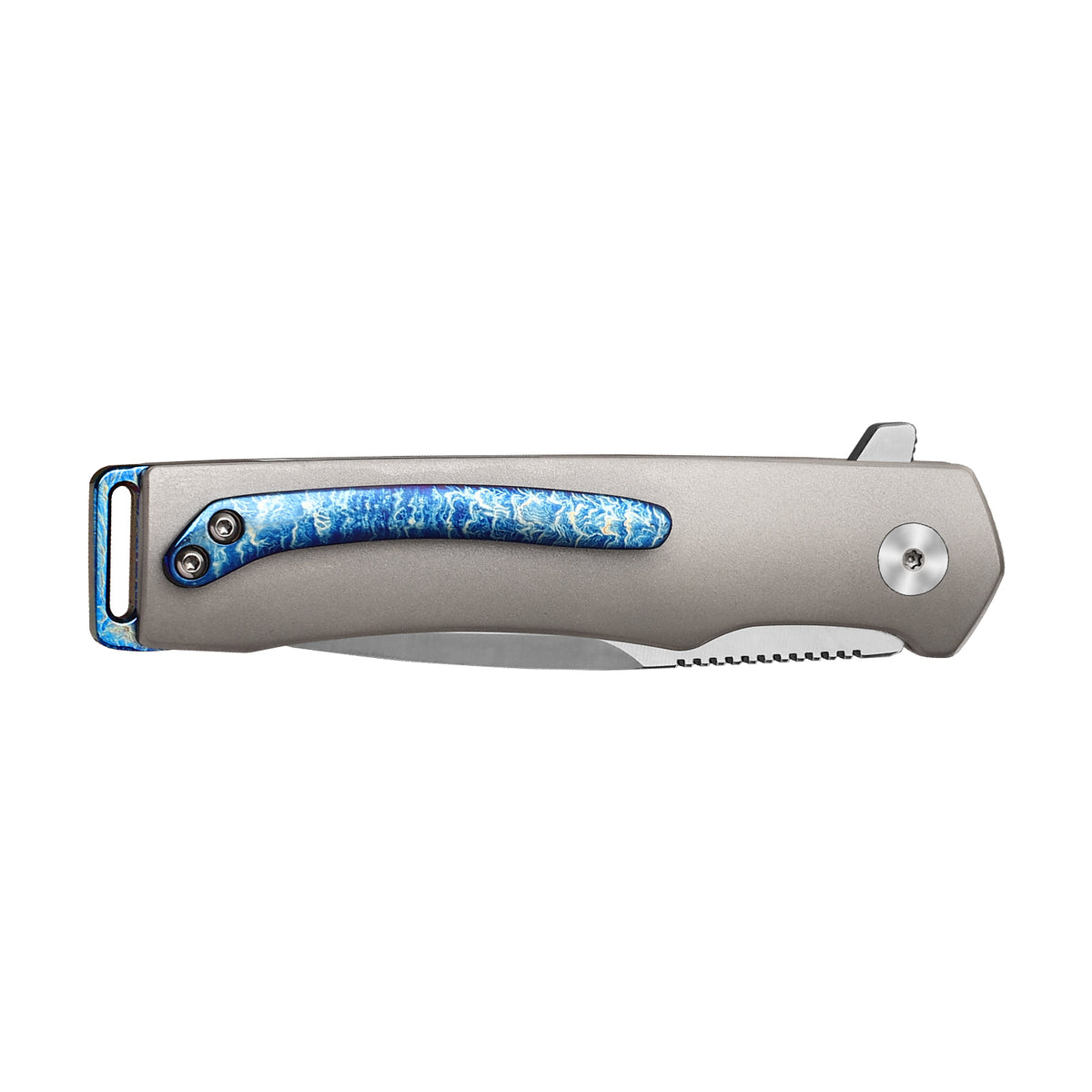Vesta | Button Lock | D2 Blade & Titanium Handle | VE-03