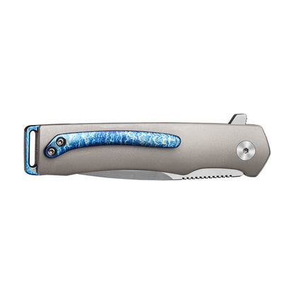 Vesta | Button Lock | D2 Blade & Titanium Handle | VE-03