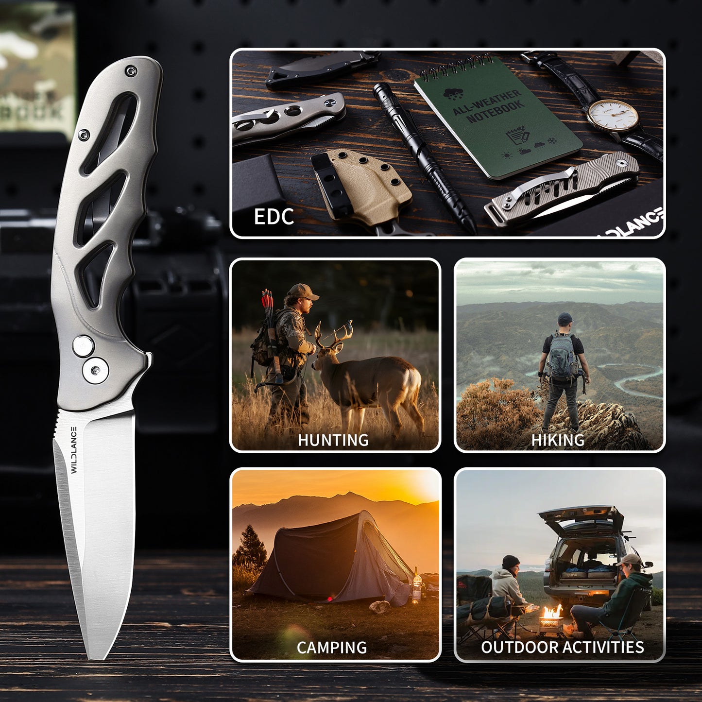 Ti-Drift | Button Lock | D2 Blade & Titanium Handle | TA-01
