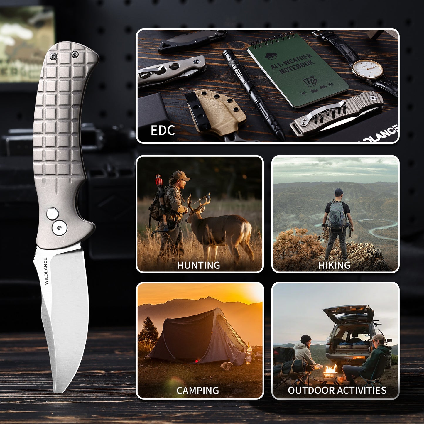 Ti-Reef | Button Lock | D2 Blade & Titanium Handle | TX-03
