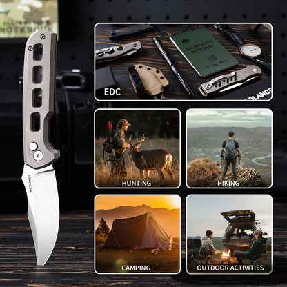 Ti-Tidal | Button Lock | D2 Blade & Titanium Handle | TX-02