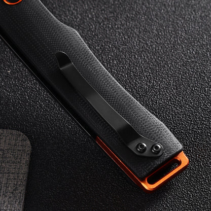 Vesta | Button Lock | D2 Blade & G10 Handle | VE-01