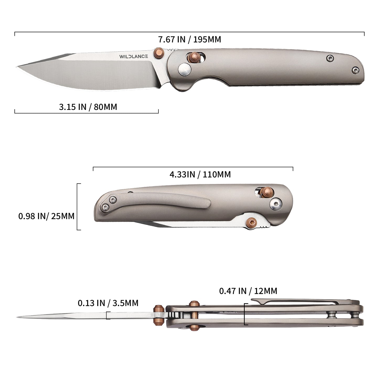 Zylos | Crossbar Lock | D2 Blade & Titanium Handle | PK-03
