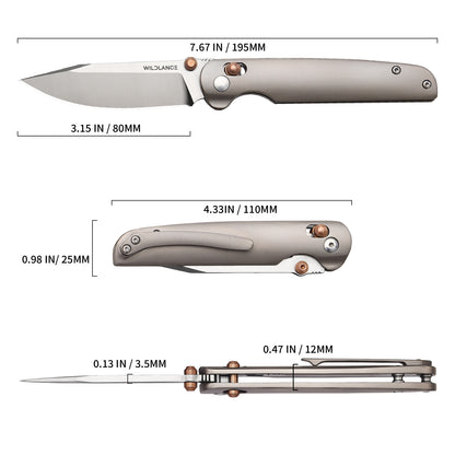 Zylos | Crossbar Lock | D2 Blade & Titanium Handle | PK-03