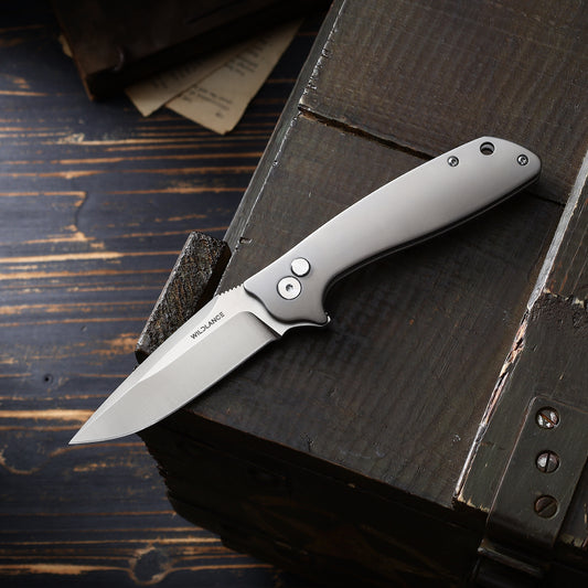 Ti-Surge | Button Lock | D2 Blade & Titanium Handle | TPK-01