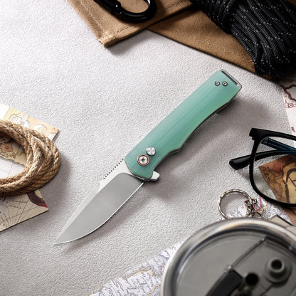 Vesta | Button Lock | D2 Blade & G10 Handle | VE-02
