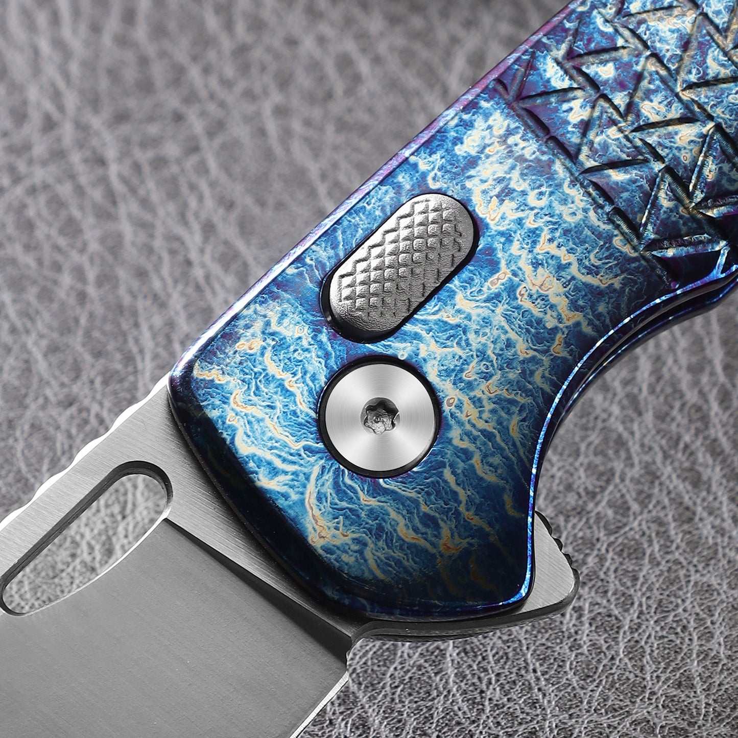 Pallas | Top Liner Lock | D2 Blade & Flamed Titanium Handle | PA-01