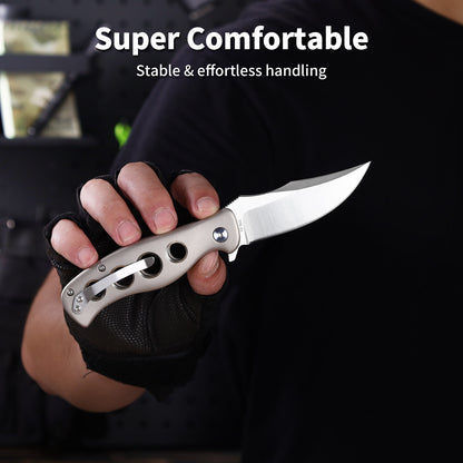 Torrent | Button Lock | D2 Blade & Titanium Handle | TPK-03