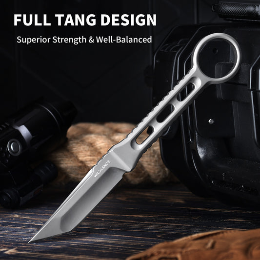Silex | Full Tang DC53 Blade | Titanium PVD Finish | Kydex Sheath | BS-02