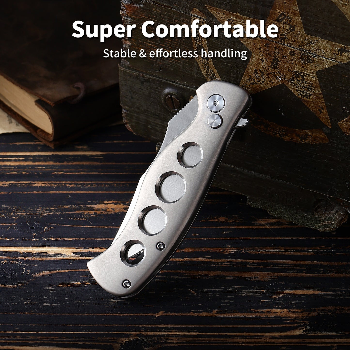 Torrent | Button Lock | D2 Blade & Titanium Handle | TPK-03