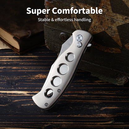 Torrent | Button Lock | D2 Blade & Titanium Handle | TPK-03