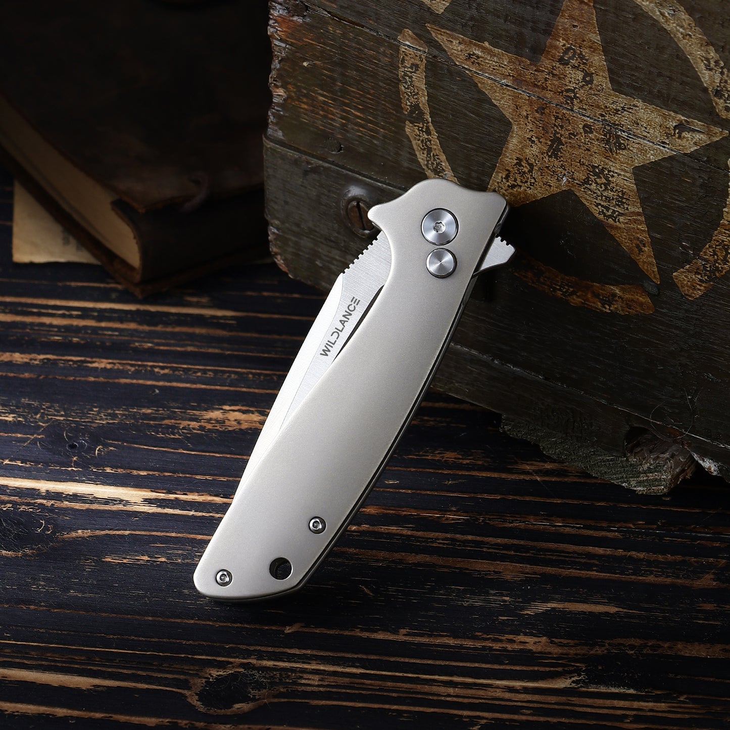 Ti-Surge | Button Lock | D2 Blade & Titanium Handle | TPK-01