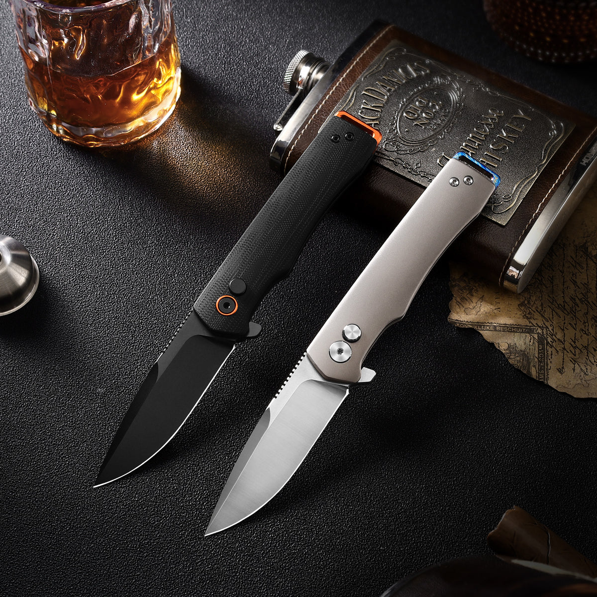 Vesta | Button Lock | D2 Blade & G10 Handle | VE-01