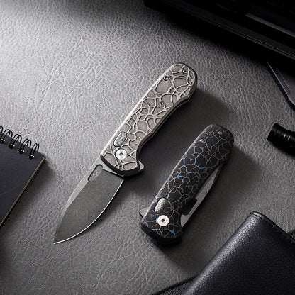 Pallas | Top Liner Lock | D2 Blade & Stonewashed Titanium Handle | PA-02