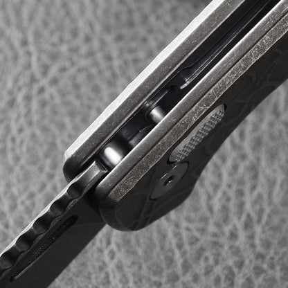 Pallas | Top Liner Lock | D2 Blade & Stonewashed Titanium Handle | PA-02