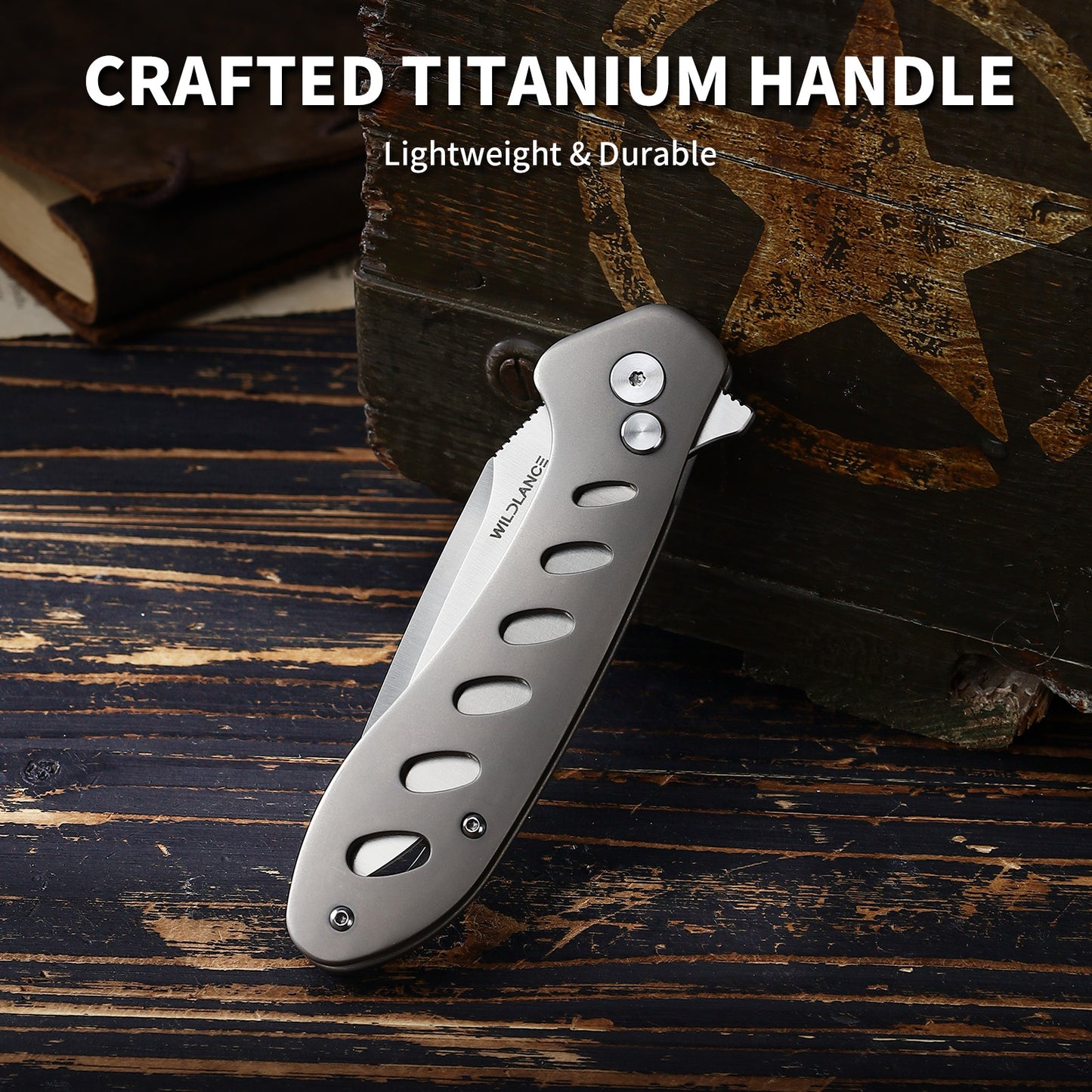 Ti-Flash | Button Lock | D2 Blade & Titanium Handle | TA-03