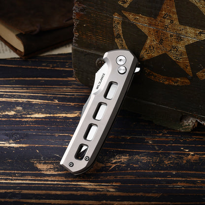 Ti-Tidal | Button Lock | D2 Blade & Titanium Handle | TX-02