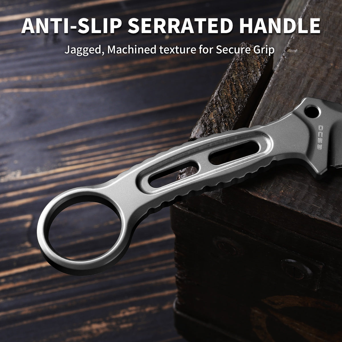 Talon | Full Tang DC53 Blade | Titanium PVD Finish | Kydex Sheath | IB-03