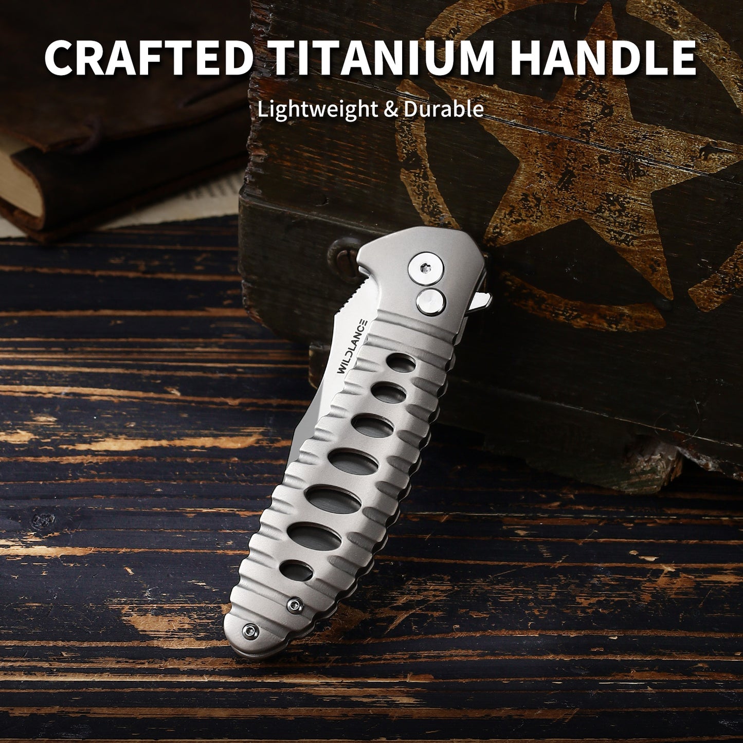 Ti-Swell | Button Lock | D2 Blade & Titanium Handle | TX-01