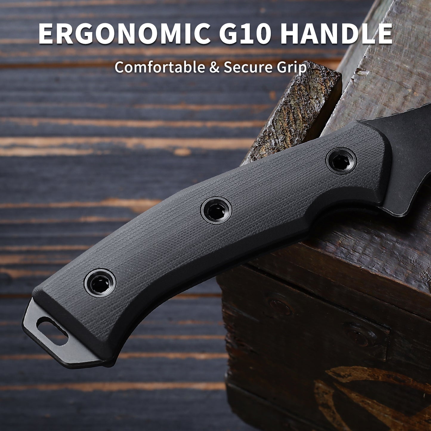 Tecton | DC53 Blade & Black G10 Handle | Black Titanium PVD | FB-01