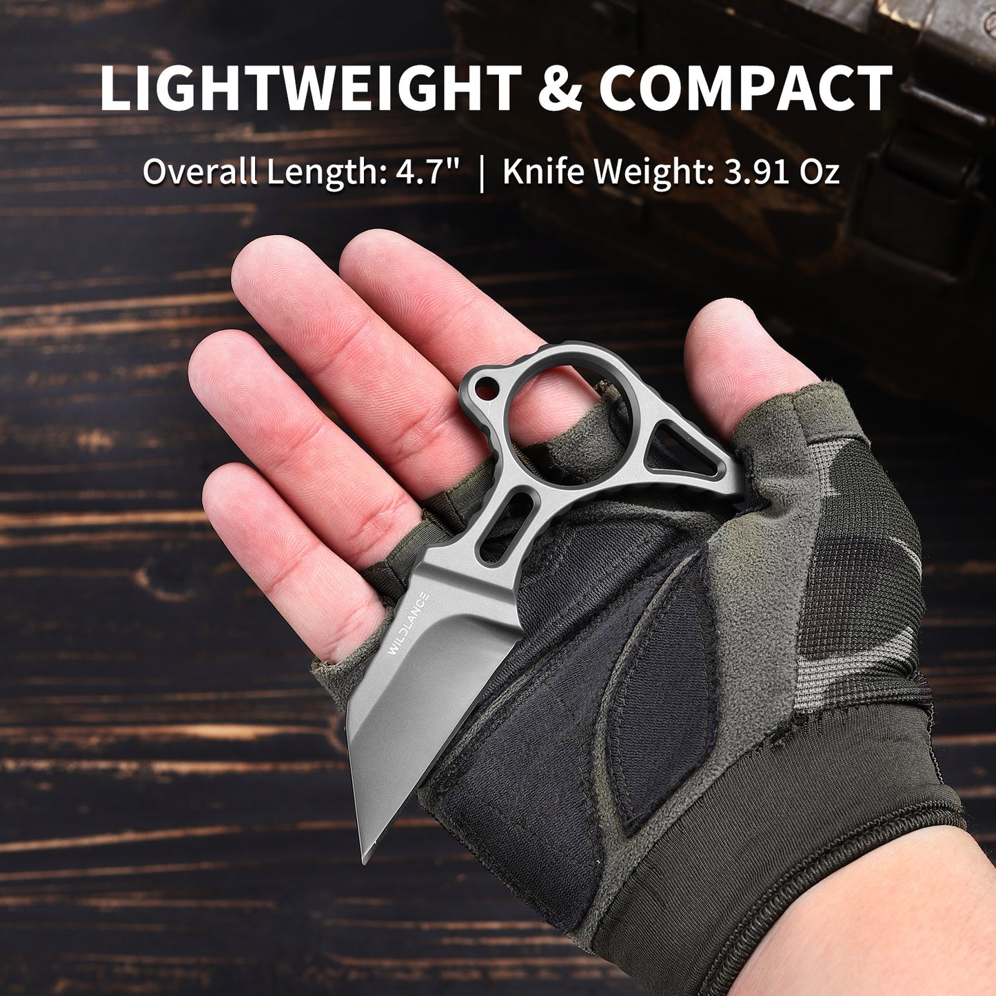 Draxium | Full Tang DC53 Blade | Titanium PVD Finish | Kydex Sheath | IB-04