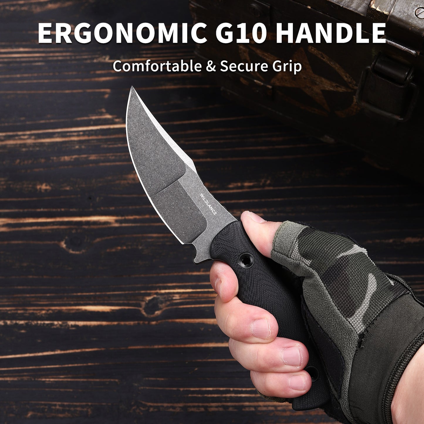 Vantor | DC53 Blade & Black G10 Handle | Stonewash Finish | FB-02