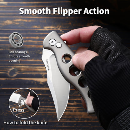 Torrent | Button Lock | D2 Blade & Titanium Handle | TPK-03