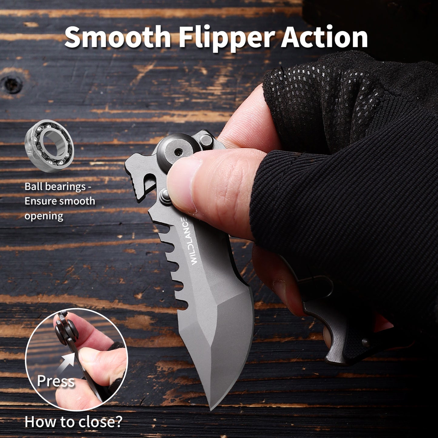 Trident | Frame Lock | 3Cr13 Blade | 3Cr13 & Black G10 Handle | TRD-01
